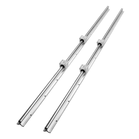 SBR20 Linear Rail Kit 1500mm, 2 Rails & 4 Blocks, CNC Router Table Guide, DIY Automation, Milling Machine Slide, Precision Linear Motion