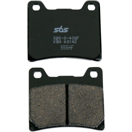 SBS HF Ceramic Brake Pads, Street & Cruiser, Asbestos-Free, Wet/Dry Performance, Front/Rear (555HF)