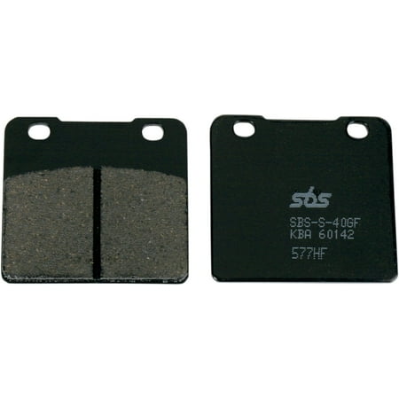 SBS HF Ceramic Brake Pads for Street & Cruiser Motorcycles, Organic Base, Front/Rear, Set of 2 (577HF)