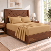 SBS Trends King Sheets Set, 4 Piece Luxury Hotel Deep Pocket Bedding Set, Ultra Soft Microfiber Bed Sheets, Apricot Orange