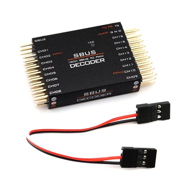 SBUS To PWM/PPM Decoder 16 Channel Converter Receiver Signal Transverter For Futaba Frsky Orange