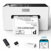 SBUSFGT 4x6 Thermal Label Printer, High-Speed Bluetooth Shipping Label Printer for Small Business, Ink-Free USB & Wireless Direct Printing Compatible with Windows, Mac, Android, iPhone