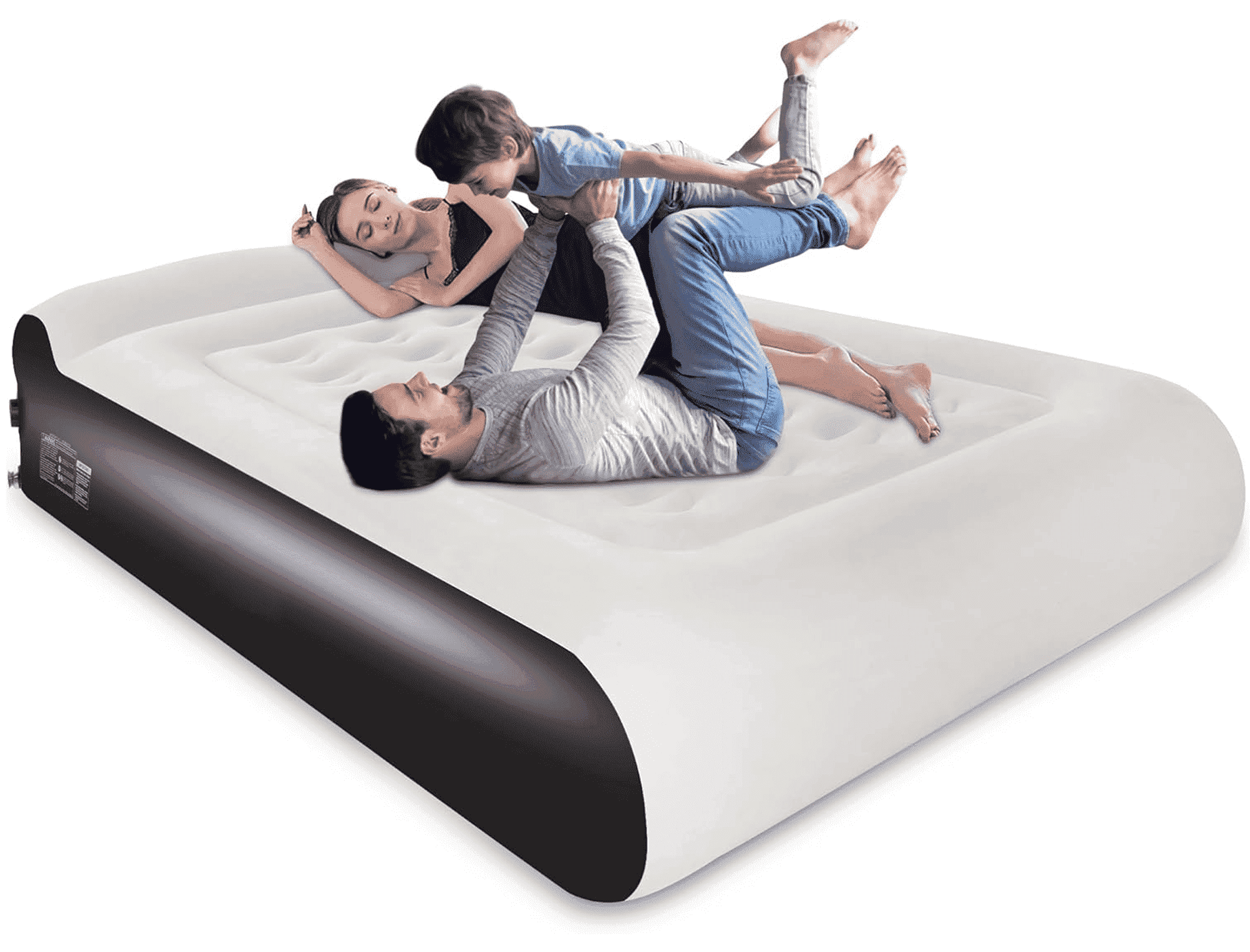 SBUSFGT Full Air Mattress with Built in Pump 16" Raised Inflatable Air Bed, 660LBS Heavy-Duty Support Portable Mattress for Camping, Guest Rooms & Home Use, Leak-Proof Design with Repair Kit