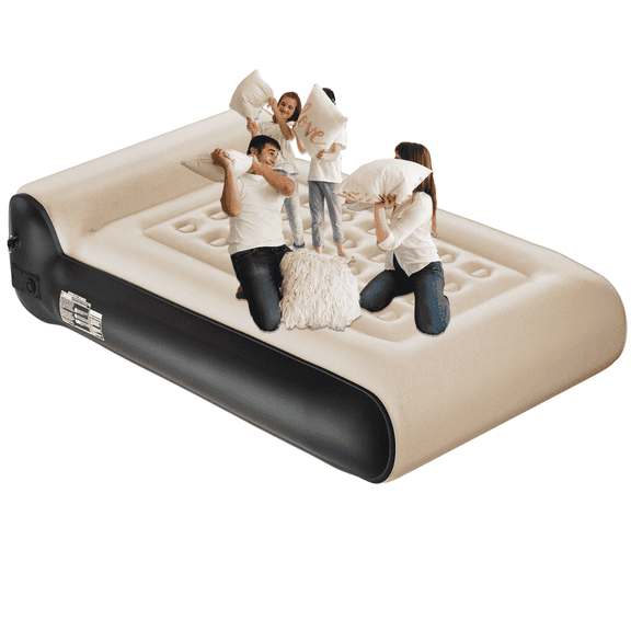 SBUSFGT Queen Blow up Mattress with Pump 16-Inch Luxury Full Size Air Bed, Easy to Inflate/Quick Set Bed, Double High & Portable, Durable Waterproof, for Camping Home Travel Indoor Outdoor