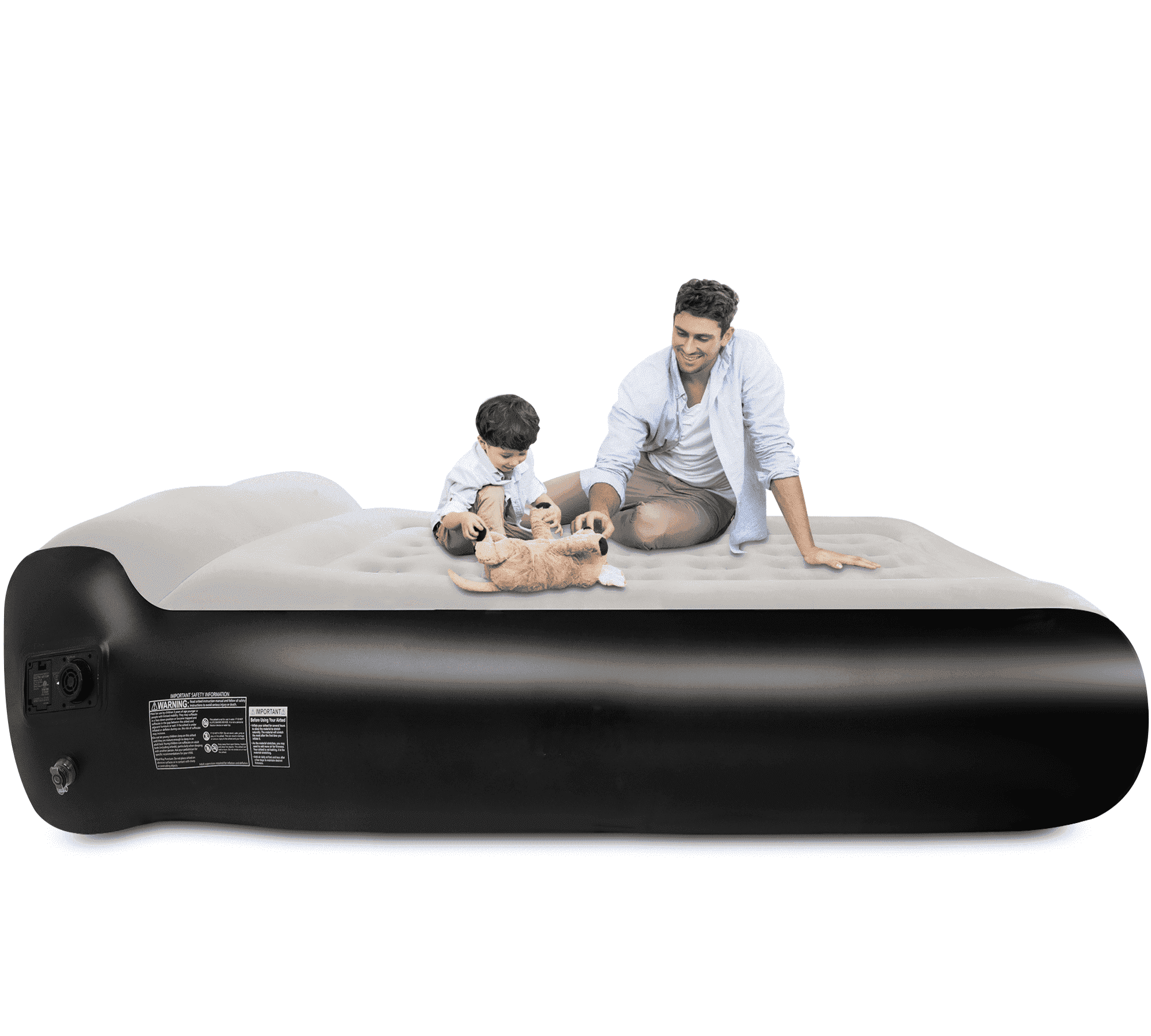 SBUSFGT Air Mattress Queen with Headboard, 16-Inch Raised Airbed with Built-In Pump, Quick Inflation & Deflation, Double High Inflatable Bed for Camping, Home