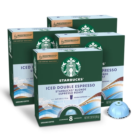 Starbucks by Nespresso Vertuo, Iced Double Espresso Starbucks Blonde Espresso Roast, 32