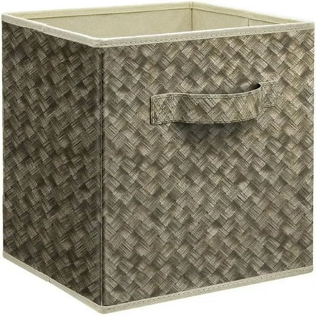 SBYOJLPB 12 Inch Foldable Storage Bins Set of 6 Closet Organizers Bins and Storage Box for Toy Clothes Brown