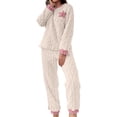 thumbnail image 1 of SBYOJLPB 2-Piece Sets for Women Winter Thickened Long-Sleeve Top and Pants Warm Pajama Set, 1 of 6