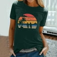 thumbnail image 1 of SBYOJLPB Adult Fashion Short Sleeve Round Neck Printing Casual Blouse T-Shirt Tops Shirt Army Green 10(XL), 1 of 5