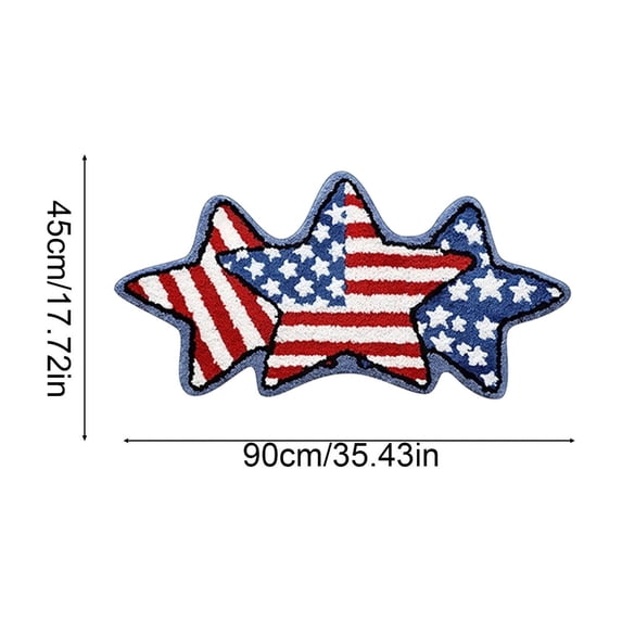 SBYOJLPB Bathroom Rug Mat 4th of July Thickened Entrance Door Mat Independence Day Decorative Carpet