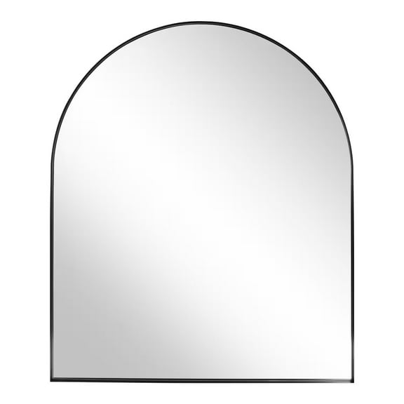 SBYOJLPB Black Deep Frame 30*36in Arch Mirror Modern Dresser Mirror Wall Mounted Decor Metal Frame for Bedroom Living Room Entryway Fireplace Mantel Dining Room