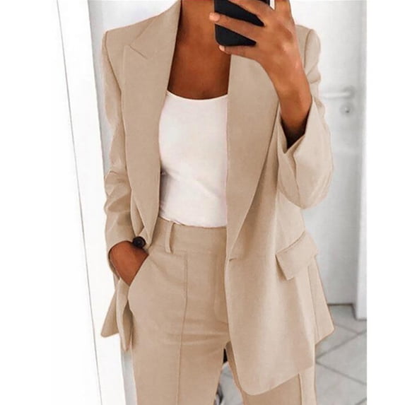 SBYOJLPB Cardigan Sweaters for Women Women Business Attire Solid Color Long Sleeve Cardigan Top Jacket Coat Outwear