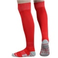 thumbnail image 1 of SBYOJLPB Children's Sports Socks Solid Color Football Socks High Tube Socks Knee High Socks Red 8 Years(M), 1 of 3