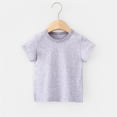thumbnail image 1 of SBYOJLPB'Clothing Toddler Baby Comfortable Solid Color Short Sleeve Cotton T-shirt Top Gray 6-7Years, 1 of 5