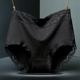 thumbnail image 1 of SBYOJLPB Cotton Underwear for Women Women's Fashion Solid Lace Briefs Comfortable Cotton High Waist Underwear Women Sexy Panties Black XL, 1 of 3