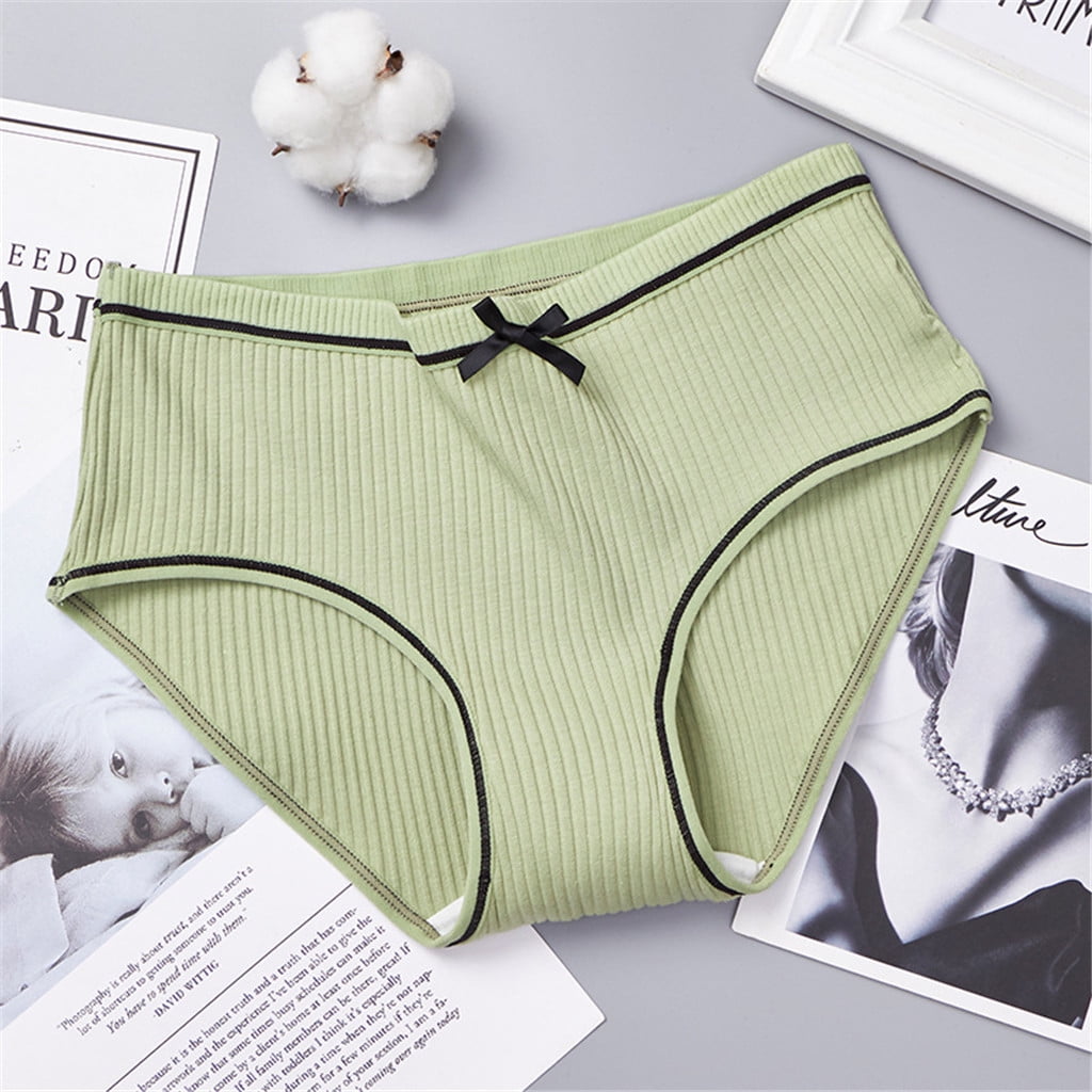 SBYOJLPB Cotton Underwear for Women Women’s Underwear Mid Waist Briefs ...