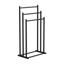 SBYOJLPB Floor Standing Towel Rack Metal Bathroom Organizer,Three Tier Storage Shelf for Towels and Bath Supplies