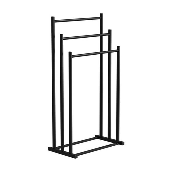 SBYOJLPB Floor Standing Towel Rack Metal Bathroom Organizer,Three Tier Storage Shelf for Towels and Bath Supplies