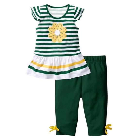 SBYOJLPB Girls' Sets Casual Short Sleeve Tops Round Neck Collar Botton Printed and Short Pants Sets Big Girls Outfits Girls Clothes Set