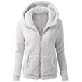 thumbnail image 1 of SBYOJLPB Women Hooded Sweater Coat Winter Warm Zipper Coat Outwear, 1 of 8