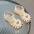 thumbnail image 1 of SBYOJLPB Kids Sandals Baby Children's Hollow Out Princess Shoes Soft-soled Casual Beach Sandals Beige 3 Years, 1 of 5