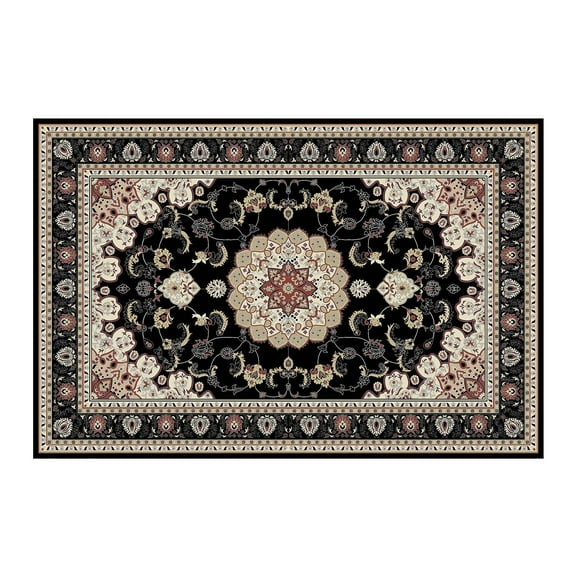 SBYOJLPB Large Boho Area Rug Vintage Non Slip Floor Mat,Washable Decorative Carpet for Living Room and Bedroom
