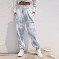 thumbnail image 1 of SBYOJLPB Length Pants Clearance Women'S Active Elastic Waist Baggy Tie-Dye Sweatpants Joggers Lounge Pants Rollbacks, 1 of 7