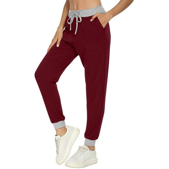 SBYOJLPB Length Pants Women'S Casual Jogging Pants with Drawstring Pockets Soft Trousers Sport Pants
