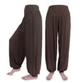 thumbnail image 1 of SBYOJLPB Length Pants Clearance Womens Elastic Loose Casual Cotton Soft Yoga Sports Dance Harem Pants Rollbacks, 1 of 4
