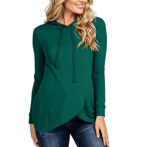 SBYOJLPB Maternity Hooded Tops for Women Long Sleeves Solid Color Casual Comfortable Pregnancy Clothes