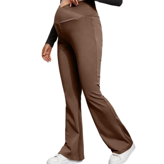 SBYOJLPB Maternity Leggings for Women High Waisted Tummy Support Solid Color Flare Yoga Pants Long Pants for Pregnancy