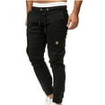 thumbnail image 1 of SBYOJLPB Men Summer Fashion Casual Short Cargo Sport Jogger Jogging Long Sports Pants Black 2(S), 1 of 6