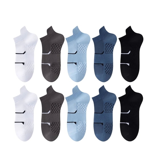 SBYOJLPB Men's 10 Pairs Ankle Socks Thin Breathable Sport Low-Cut Socks