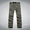 thumbnail image 1 of SBYOJLPB Men's Pants Men Summer Quick Dry Outdoor Thin Detachable Waterproof Pants Trousers Khaki 10(XL), 1 of 4