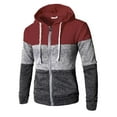 thumbnail image 1 of SBYOJLPB Mens Outwear Clearance Men'S Fashion Long Sleeve Autumn Winter Patchwork Hoodies Top Blouse Rollbacks, 1 of 3