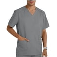 thumbnail image 1 of SBYOJLPB Mens V-Neck Top Medical Uniform Solid Color Traditional Fit with Pockets Nursing Scrub Top Durable Fabric, 1 of 6