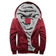 thumbnail image 1 of SBYOJLPB Outwear Clearance Mens Hoodie Winter Warm Fleece Zipper Sweater Jacket Outwear Coat Flash Picks, 1 of 4