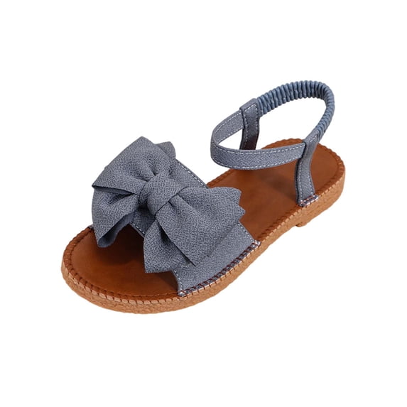 SBYOJLPB Sandals for Women's Fashion Casual Spring and Summer Outer Wear Bow Round Toe Open Toe Elastic Back Flat Heel Flat Sandals
