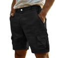 thumbnail image 1 of SBYOJLPB Shorts for Men's Linen Beach Drawstring Pocket Elastic Waist Flat Comfortable Breathable Leg Length Beach Vacation Short Pants, 1 of 5