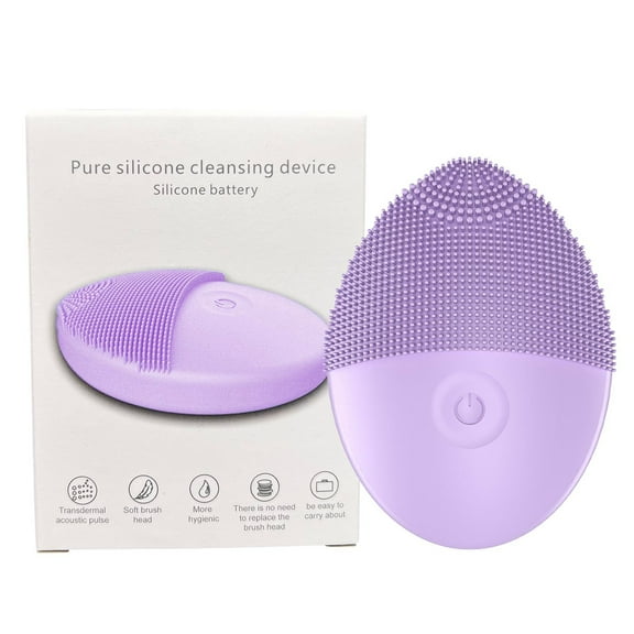 Sonic Facial Cleansing Brush Made with Ultra Hygienic Soft Silicone Waterproof Sonic Vibrating Face Brush for Deep Cleansing Gentle Exfoliating and Massaging