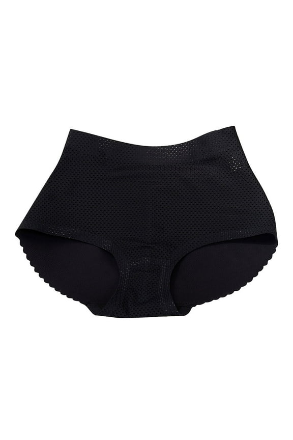 Women Butt Pads Enhancer Panties Padded Hip Underwear Shapewear Butts Lifter Lift Panty Fake Padding Briefs Black 10(XL)