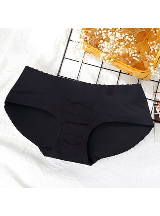 Women Butt Pads Enhancer Panties Padded Hip Underwear Shapewear Butts  Lifter Lift Panty Seamless Padding Briefs, Black, L 