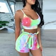 thumbnail image 1 of SBYOJLPB Women Pants Casual Summer Women Fashion Sexy Casual Sets Wear Lounge Wear Home Sleep Set Tops+Pants Red XXXXL, 1 of 4