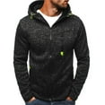 thumbnail image 1 of SBYOJLPB Women Plus Size Overcoat 2021 New Men's Hoody Zipper Slim Hoodies Sweatshirts Pullover Coat Jacket Black XXL, 1 of 5