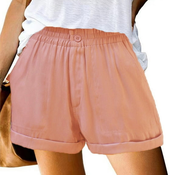 SBYOJLPB Women'S Shorts Fashion Women Shorts Summer Casual Loose Solid High Waist Short