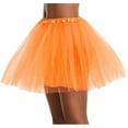 thumbnail image 1 of SBYOJLPB Women'S Skirts Womens High Quality Pleated Gauze Short Skirt Adult Tutu Dancing Skirt 3 Layered,Orange, 1 of 3