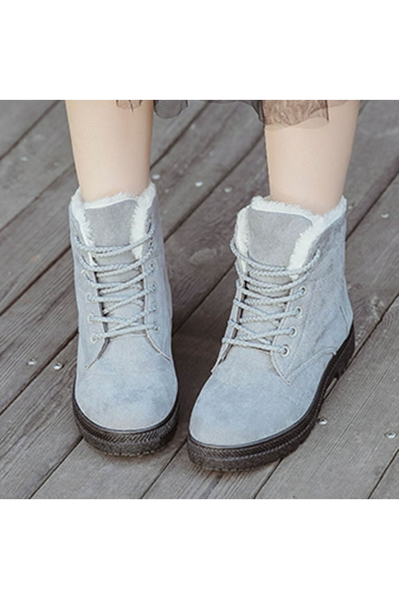 Women'S Winter Boots Snow Boots Flat-Heel Autumn and Winter Plus Size Cotton Short Women'S Boots