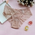 thumbnail image 1 of SBYOJLPB Women Sexy Lace Underwear Lingerie Thongs Panties Ladies Underwear Underpants Beige 8(L), 1 of 3