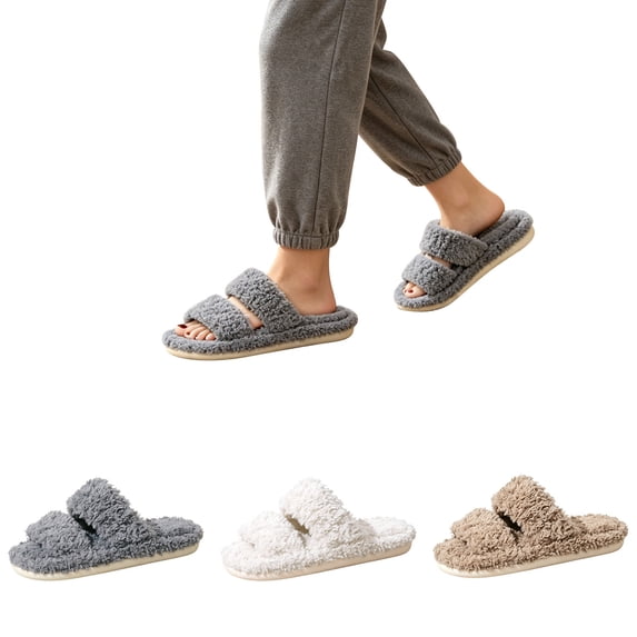 SBYOJLPB Women Slippers Comfy Soft Indoor House Open Toe Footwear Slippers