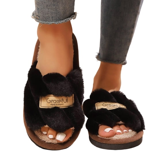 SBYOJLPB Women Slippers Open Toe Footwear Soft Cushioned Base Indoor Outdoor Daily Slippers